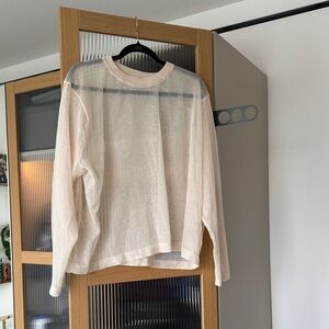 Future Collective Sheer Beige Top